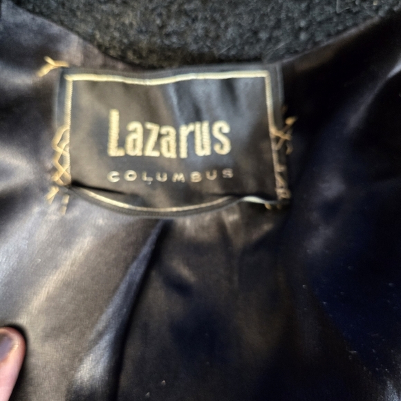 Vtg 60s Curlinda black Faux Curly Persian Lamb Mink Princess Coat - Picture 6 of 15